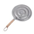thumbnail image 1 of Wweixi Round Heat Diffuser with Wooden Handle Coffee Milk Cookware Metal Simmer Ring Kitchen Tool, 1 of 9