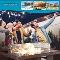 thumbnail image 5 of RADIATA 9 Pcs Outdoor Wicker Furniture with Fire Pit Table Espresso/Aqua, 5 of 12