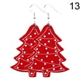 thumbnail image 2 of Christmas Faux Leather Earrings Santa Xmas Tree Snowman Earrings Dangle Earrings, 2 of 10