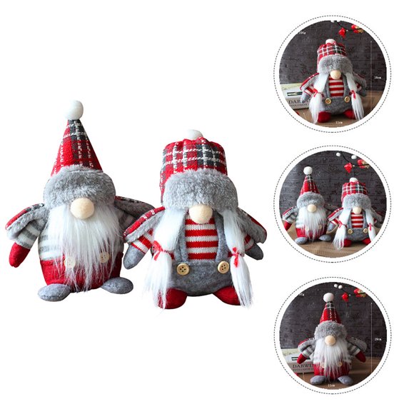COOPHYA 8Pack Gnome Dolls Cloth Mini Ornaments Christmas Decorations For Garden And Shopping Mall Bar