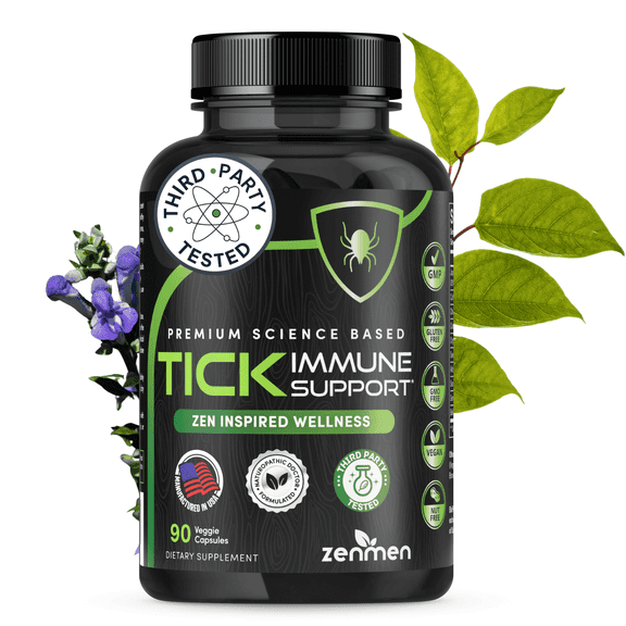 Zenmen Tick Immune Support - with Japanese Knotweed - Unisex,Gluten Free,90 Vegan Capsules, USA Made
