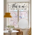 thumbnail image 4 of Faux Linen Valances for Windows This Is Us Our Life Our Story Our Home Curtains Valance Light Filtering Rod Pocket Small Window Treatment for Kitchen Living Room Bedroom 42x12In, 4 of 6