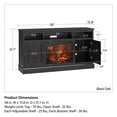 Ameriwood Home Ashton Lane Electric Fireplace TV Stand for TVs up to 65