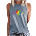 thumbnail image 1 of lcziwo Camisoles Habillées pour Femmes 2024, Débardeurs pour Femmes Été T-Shirts Graphiques à Imprimé Cœur Col Ras du Cou Sans Manches Décontractés Amples Tuniques Blouses, Gris, TTG, 1 of 6