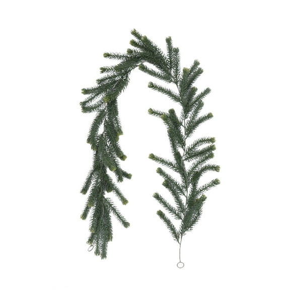 Zmeidao Christmas Garland, Realistic Faux Pine Garlands, Artificial Greenery Garland Christmas Decorations for Home Dining Table Mantle Porch Winter Christmas Decor 70.8in