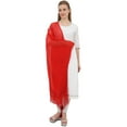 thumbnail image 2 of Phagun Foulard Tour de Cou en Mousseline à Franges d'Été Dupatta Femme Longue Étole Foulards-Rouge, 2 of 5