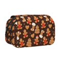 thumbnail image 1 of Qekee Christmas Gingerbread Cookies Print Double Clamshell Pen Case,Double Layer Pencil Pouch,Zippered Multi-FunctionalPencil Box for School, Travel, and Office Essentials, 1 of 7