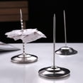 thumbnail image 2 of GOOHOCHY 1 soporte de acero inoxidable para notas, recibos, billetes, notas, etc. (plateado), 2 of 7