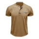 thumbnail image 4 of pstuiky camisetas de hombre, Blusa de manga corta con cuello vuelto, bolsillos y botones de colores lisos para hombre camisetas de hombre s, 4 of 8