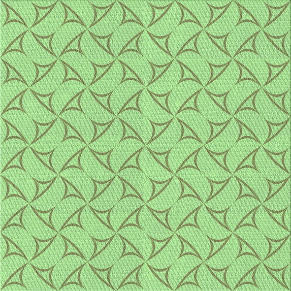 Ahgly Company Indoor Square Patterned Green Snake Green Area Rugs, 4' Square