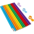 thumbnail image 2 of 12PC Rainbow Paper Pencils & 3PC Long Point Pencil Sharpeners, Cute Colored Paper Pencils for people, Portable Fun Pencil Set for  office Supplies, 2 of 6