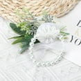 thumbnail image 3 of Wedding Artificial Rose Wrist Corsage Boutonniere Party Prom Bracelet Brooch Pin, 3 of 15