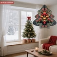 thumbnail image 3 of Vibrant Metal Hanging Christmas Tree Wind Spinner - Decorative Garden Ornament with Red Berries Orange Fruits & Green Leaves, 3 of 7