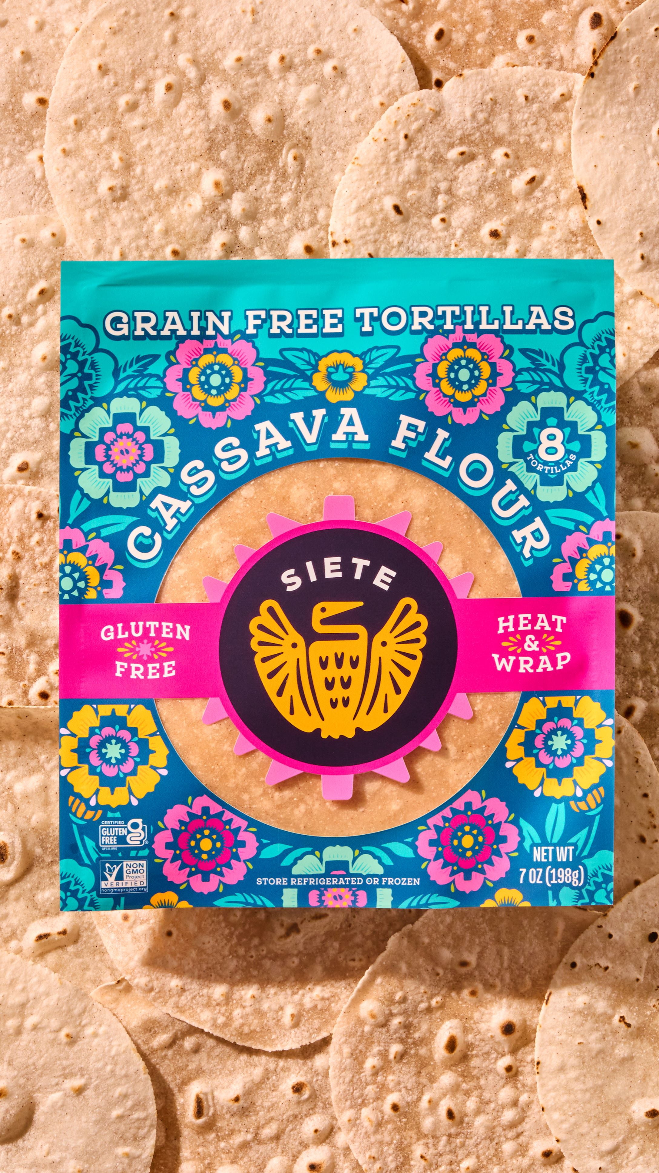 Siete Foods Grain Free Cassava Flour Tortillas, 7oz., 8 Count