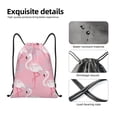 thumbnail image 5 of Bingfone Pink Flamingo Drawstrings Backpacks Bags for Men Women Gym Drawstrings Bag-Small, 5 of 8