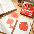 thumbnail image 4 of Translucent Glitter Sticky Notes, 80 Sheets Pull Out Self Adhesive Notepads, See Through Memo Sheets For Document Annotation & Desk Organizing (Strawberry), 4 of 5
