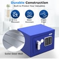 thumbnail image 5 of SereneLife Caja Fuerte Digital Premium de Acero 23 x 17 x 17 cm, Almacenamiento Seguro para Efectivo, Documentos y Joyería, Acceso Electrónico y Mecánico, Incluye 2 Llaves y Baterias, Azul, 5 of 5