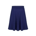 thumbnail image 2 of Hansber Kids Girls A Line Dance Skirt School Uniform High-Waisted Full Circle Dress Pleated Mini Navy_Blue 16, 2 of 6