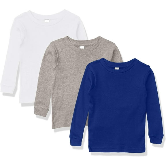 Marky G Apparel Baby Long Sleeve Round Neck Pajama Top (Pack of 3)