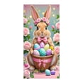 thumbnail image 1 of YWIYIUD 1PC Easter Rabbit Door Banner 71x35 Inch Easter Rabbit Door Cover Egg Rabbit Easter Door Banner Accessory Hanging Banner Sign Decoration for Happy Easter Party Decorations, 1 of 8