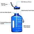 thumbnail image 5 of 1 Gallon Motivational  Water Bottle with Time Marker,  128oz Leak Proof Jug, Black, Plastic, 128 ounces, Fitness, , Outdoor Activities, 5 of 6