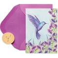 thumbnail image 1 of Papyrus Blank Cards with Envelopes - Designed by Bella Pilar, Purple Hummingbird (14-Count), 1 of 8