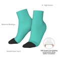 thumbnail image 6 of Rocae Teal Turquoise for Premium Adult Socks,Comfortable, Breathable, and Durable Socks, Perfect for Everyday Wear, 6 of 7