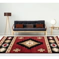 thumbnail image 5 of Porch & Den  Cushman Hand-Carved Area Rug Burgundy 2'7" x 4'2" 3' x 5' Living Room,Bedroom,Entryway Beige,Burgundy Rectangle, 5 of 5