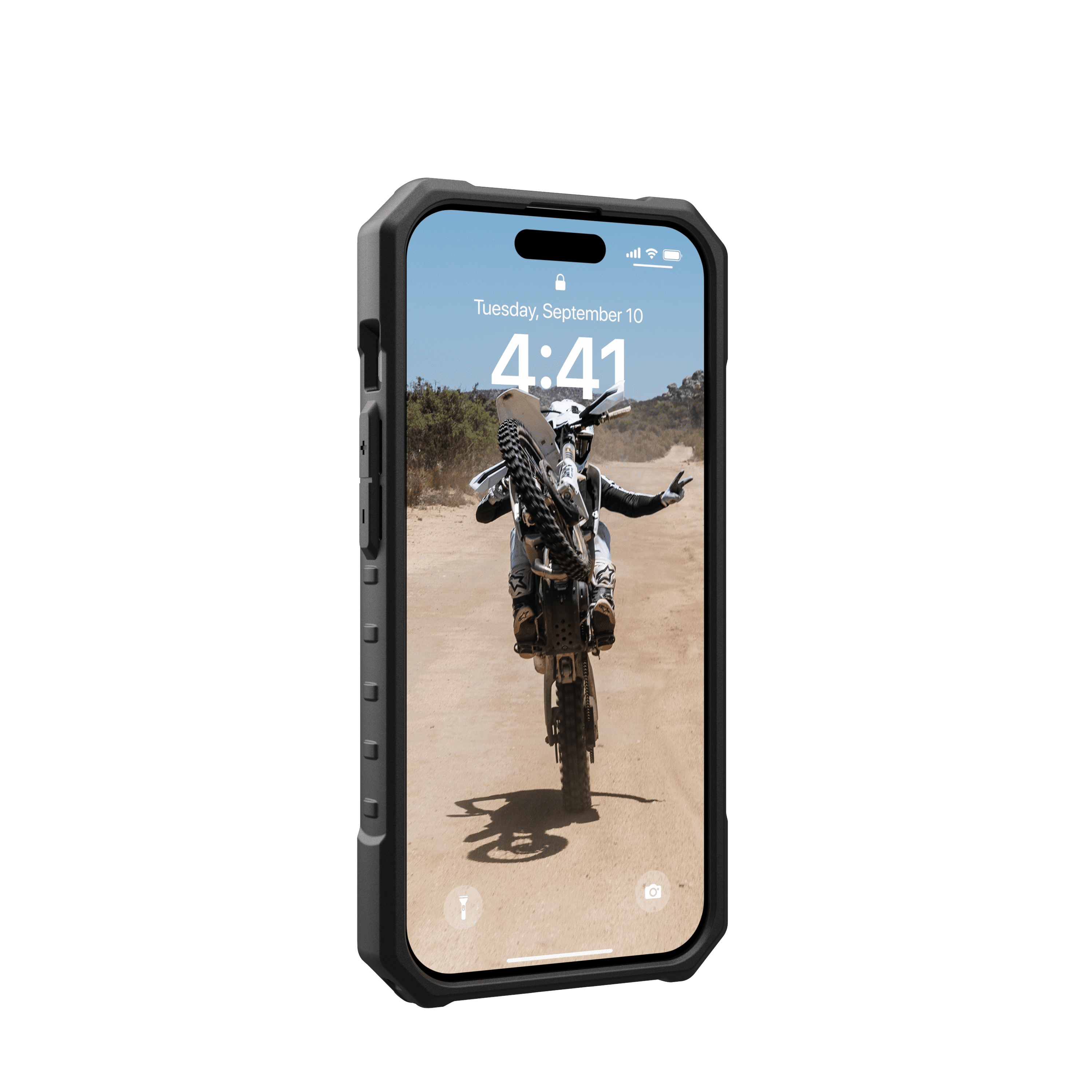 UAG iPhone 15 Pro Case 6.1" Pathfinder Clear Ice/Silver Built-in Magnet Compatible with MagSafe Charging Rugged Transparent Dropproof Protective Cover by URBAN ARMOR GEAR