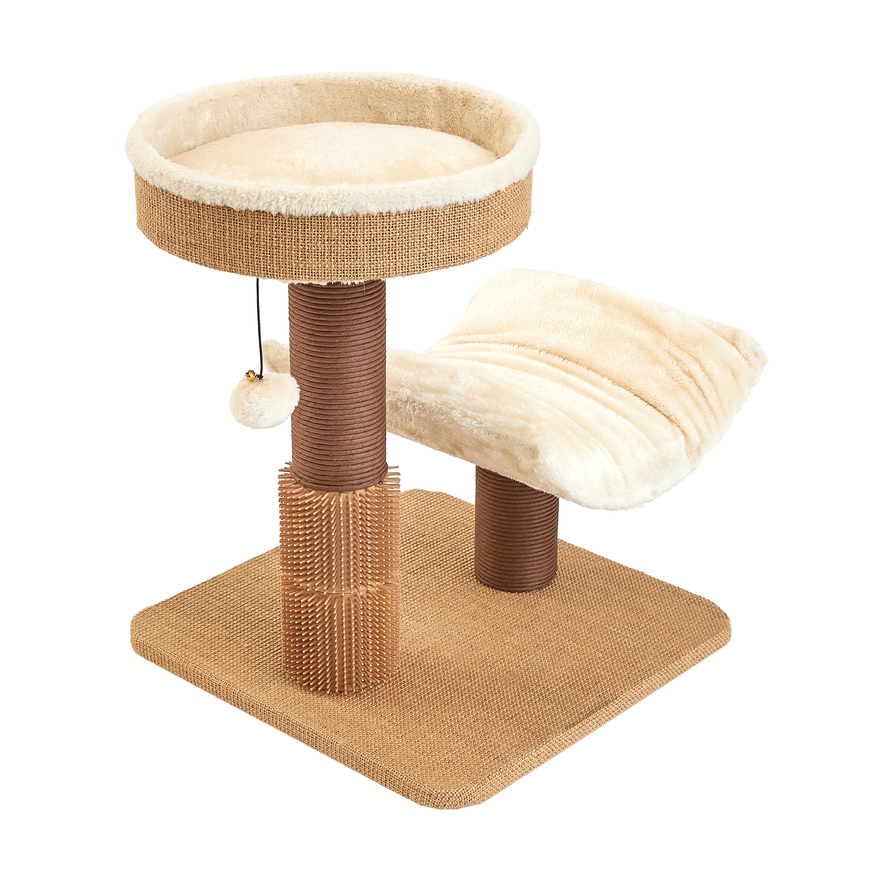 Two by Two Marquette - Beige Scratching Post Cat Furniture - 21.9 in. Tall