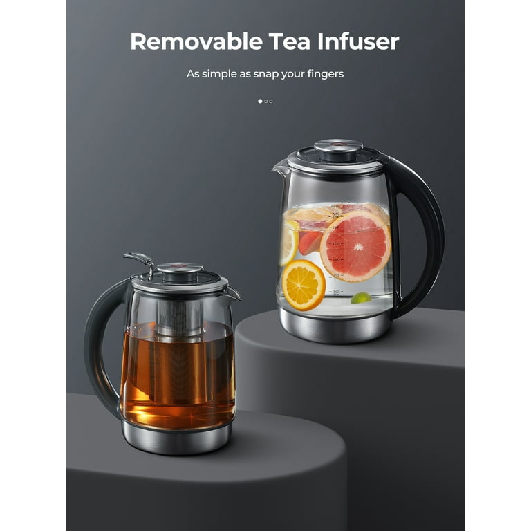 Electri Kettle, AMEGAT Tea Pot with Removable Infuser, 9 Preset