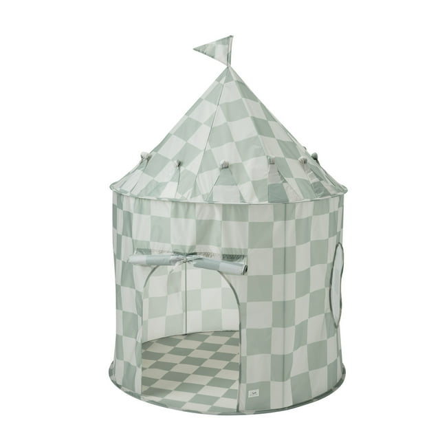 3 Sprouts Tente de Jeu pour Enfants Maison de Jeu Château avec Tissu Recyclé pour Jeux Intérieurs et Extérieurs en Damier Vert