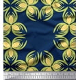 thumbnail image 1 of Soimoi Blue polyester Crepe Fabric Florals Floral Print Fabric by Yard 42 Inch Wide, 1 of 3