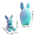 thumbnail image 2 of Decoration 3D Printing Easter Sitting Rabbit Egg Festive Atmosphere Decorative Exquisite ., 2 of 8