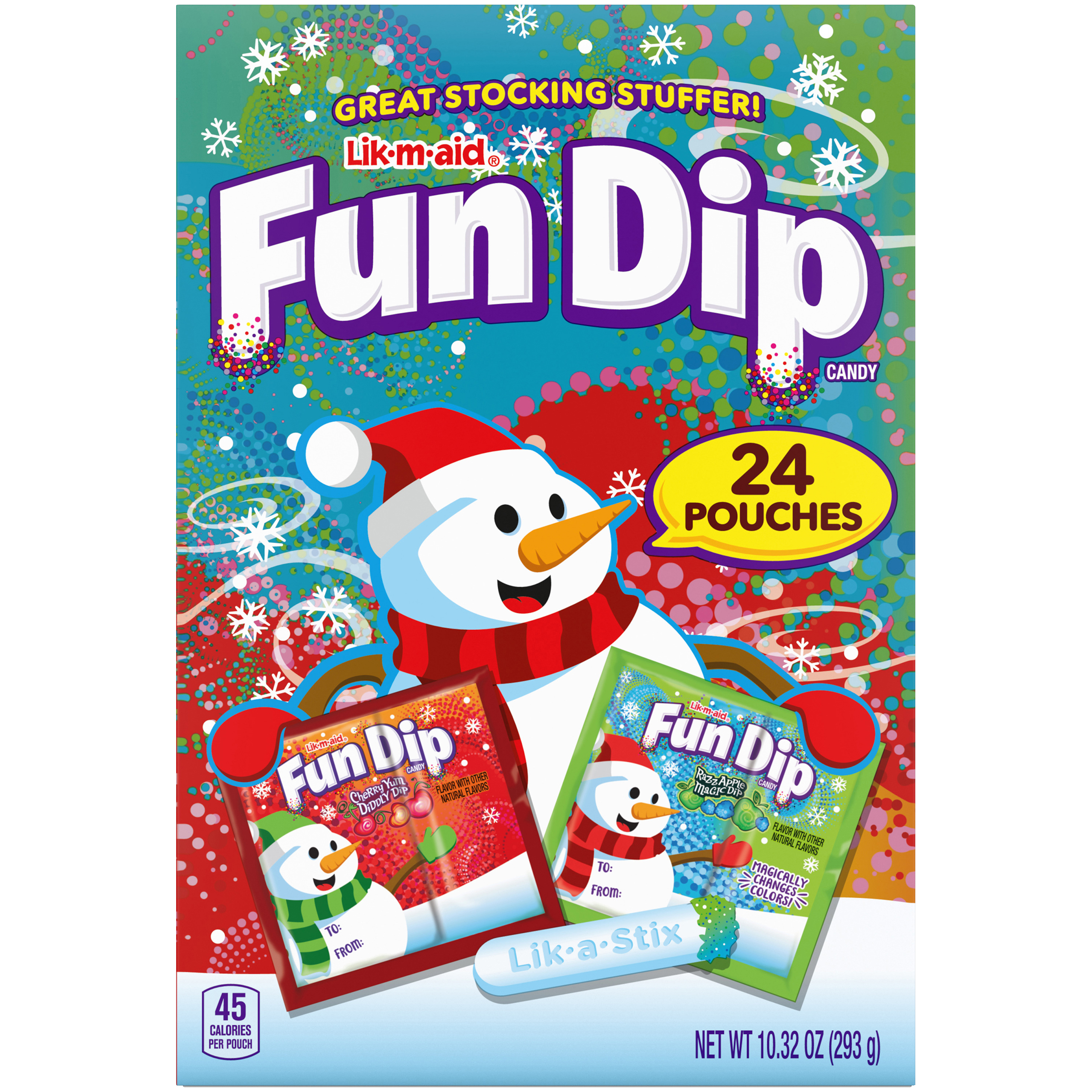 Fun Dip Candy Holiday Variety Pack, Holiday Candy, Christmas Stocking Stuffers 24 Pouches, 10.3oz - image 3 of 11