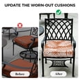 thumbnail image 5 of Outdoor Patio Cushion Covers 4 Pack Orange Palm Leaf Patio Chair Cushion Covers with Ties and Zipper Waterproof Outdoor Seat Cushion Covers for Patio Furniture 24"x24", 5 of 9