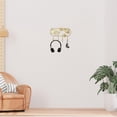 thumbnail image 4 of Decorative Leaves Iron Hooks, 1 Pack Gold Ginkgo Leaf Coat Rack Wall Mount Hooks for Hanging Row Hooks with 4 Hooks Key Hangers for Wall Decor No Drill for Living Room, Kitchen, Office, 4 of 5