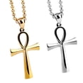 thumbnail image 5 of Gold silver color Ankh Crucifix Necklaces Pendants 14K Yellow Gold Symbol of Life Cross Necklaces Jewelry Gifts, 5 of 6