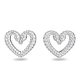 thumbnail image 1 of Pendientes Swarovski Una Pavé Corazón Medianos MOD 562535 Plata, 1 of 1
