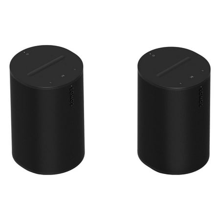 Sonos Era 100 Voice-Controlled Wireless Smart Speakers with Bluetooth, Trueplay Acoustic Tuning Technology, & Alexa Built-In - Pair (Black)