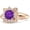 Rose, variant on Elegant Lotus Flower Round Cut Amethyst Birthstone Wedding Engagement Ring For Women In 925 Sterling Silver 14K Yellow Gold Plating