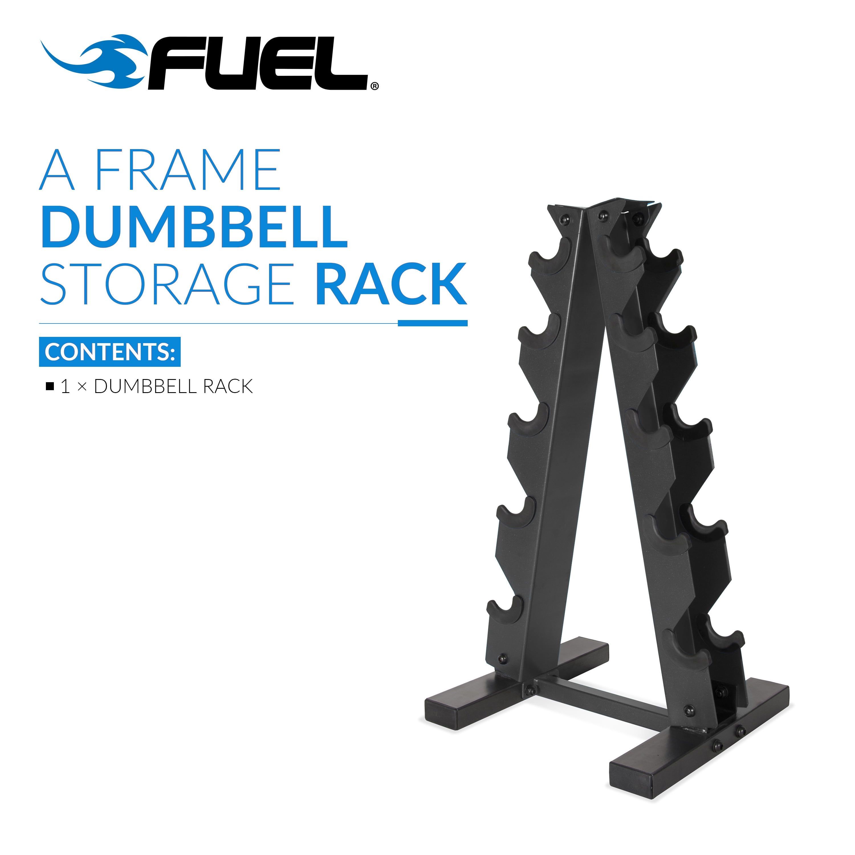 Fuel Pureformance by CAP A-Frame Dumbbell Rack, Black (Store 5 Pairs)