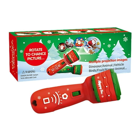 

Mustacti Flashlight Christmas Projector Realistic 21 Patterns Santa Christmas Tree Education Toy Glow Light Night Light Ceiling Projector Battery Operated Lamp for Kids