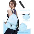 thumbnail image 4 of Mochila con Cordón RHDZO para Gimnasio con Compartimento para Zapatos Azul, 4 of 7