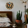 thumbnail image 7 of Wall Clock Decorative - Vintage Orange Butterfly A Print 2D Vintage Wall Clocks Battery Operated Silent Non-Ticking for Bedroom, Living Room, Kitchen, Office, Classroom, 10 Inch, 7 of 7
