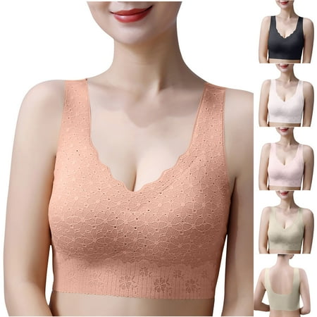 Fesfesfes Bras for Women Wireless Women Bras Wire Free Underwear Seamless Bra Everyday Underwear Bras Sports Bras