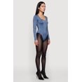 thumbnail image 3 of Women's Solid Long Sleeve Bodysuit, 3 of 4