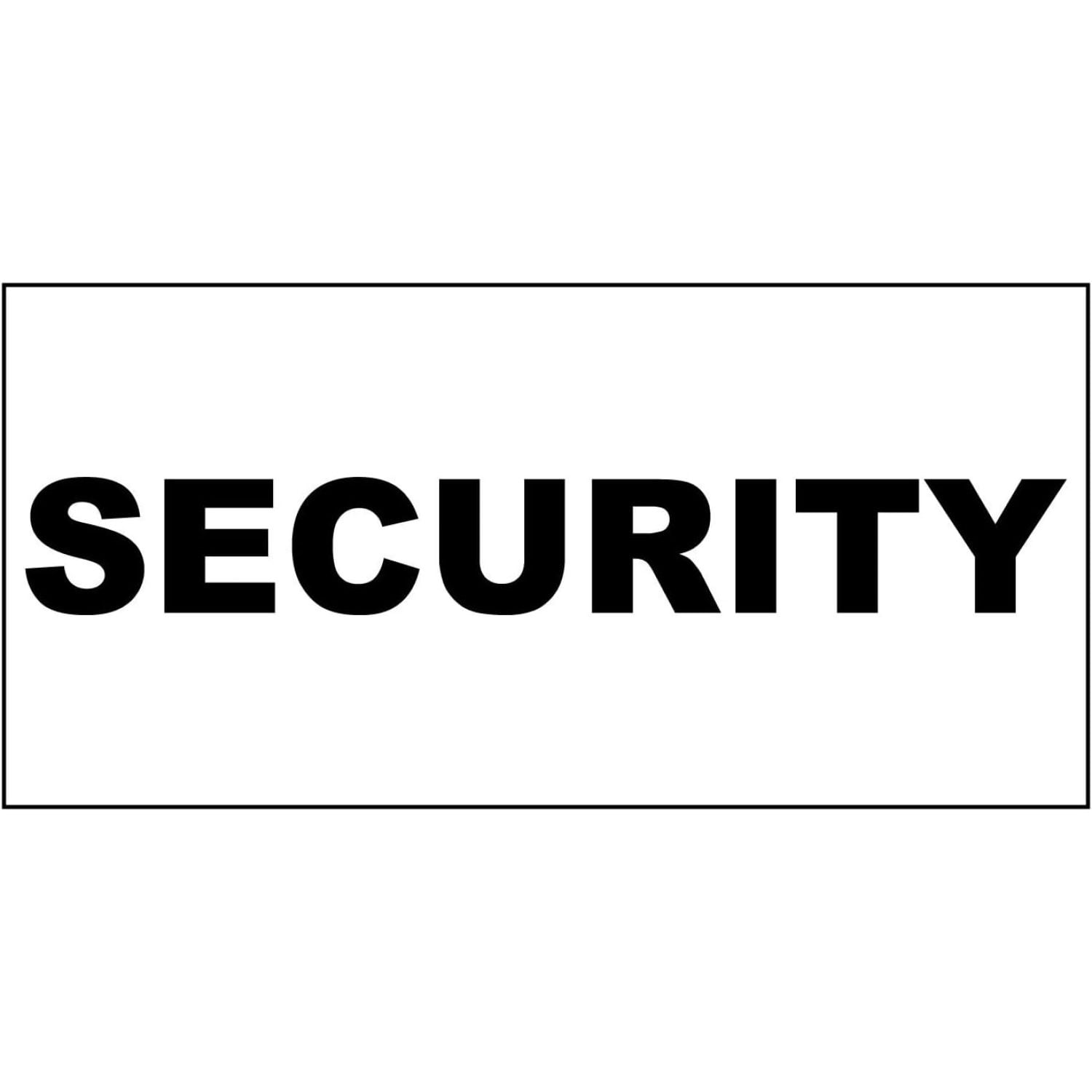 Security Black Car Door SignsQty 2