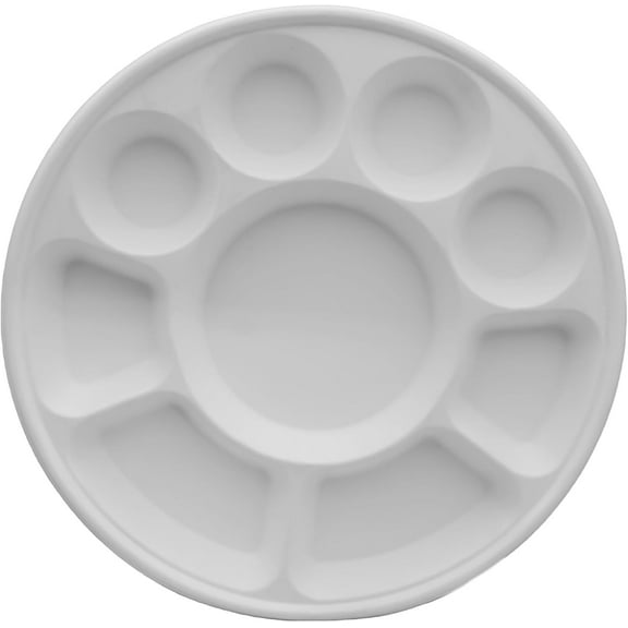 9 Compartment Biodegradable Party Thali Plates (50 Pack)
