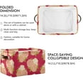 thumbnail image 3 of GZHJMY Beautiful Seamless Floral Pattern Storage Bin Collapsible with Handle, 1PCS Rectangle Waterproof Basket for Storage Cube Closet Organizer for Toy Nursery Book Office Shelf Bathroom, 3 of 7
